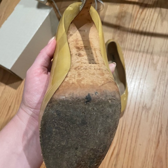 Jimmy Choo Mustard yellow heels as-is - Picture 11 of 15